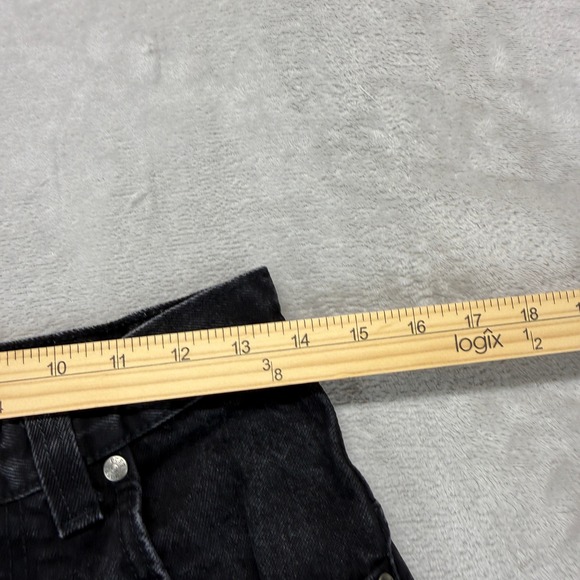 Vintage Boss Denim Shorts Mens 28 Black Y2K Hip Hop Baggy 13" Streetwear USA - Picture 14 of 15